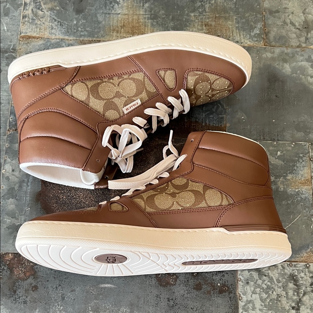 NWOT Coach | Clip Court High Top Signature Canvas Sneakers | Size 13 - Picture 9 of 15